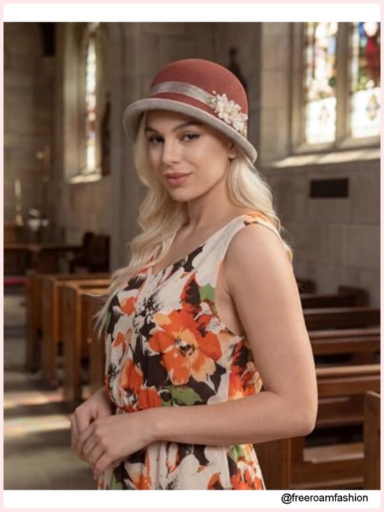 Elegant Floral Bucket Hat - Breathable Sun Hat with Adjustable Fit main image 6